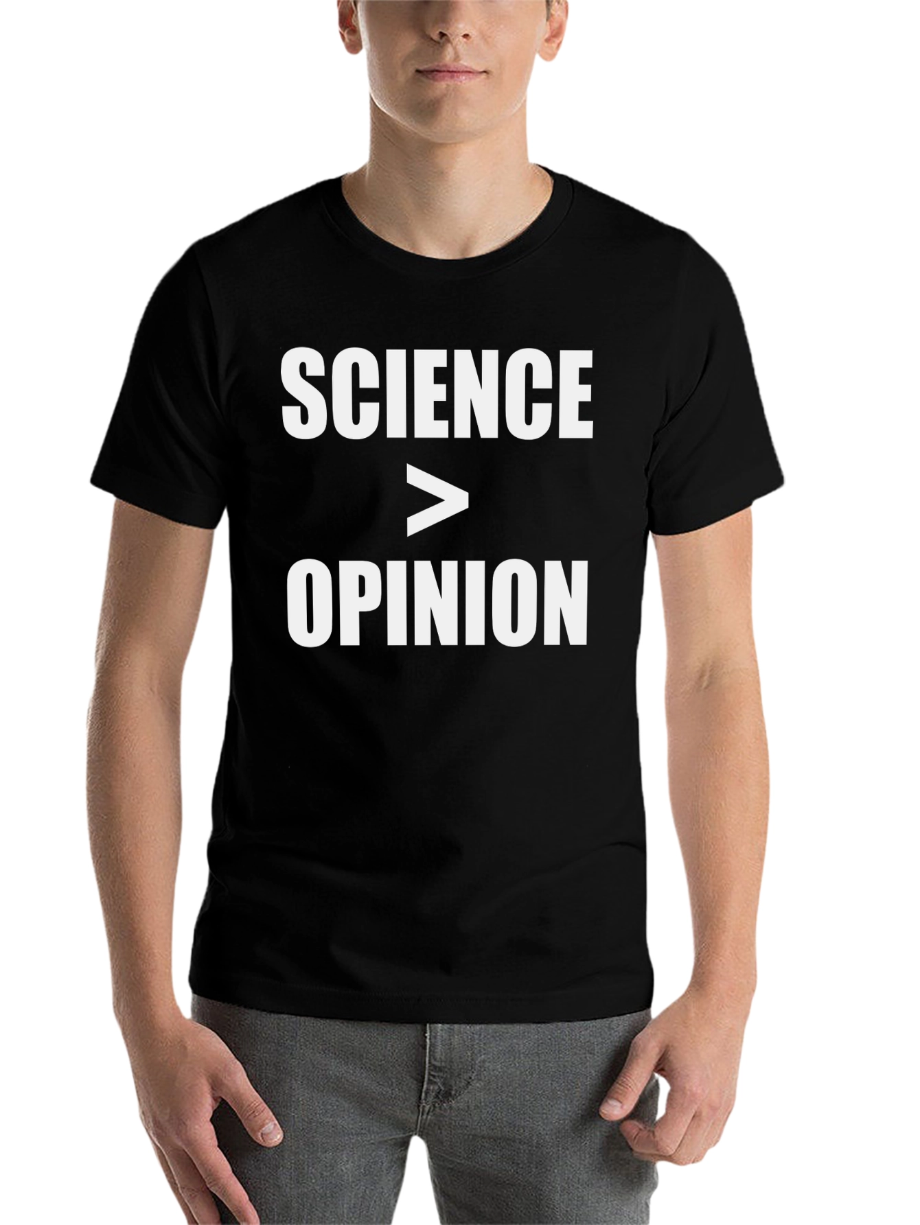 Black Science Over Opinion Black Graphic Tee view 7