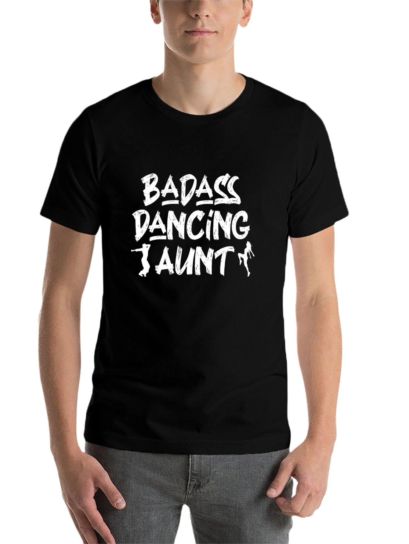 Black Badass Dancing Aunt T-Shirt - Fun Gift view 7
