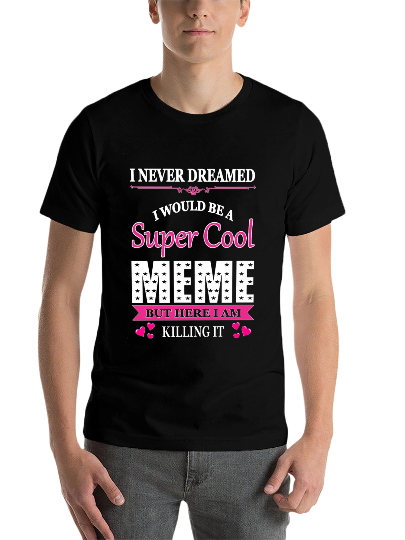 Black Super Cool Meme T-Shirt view 7