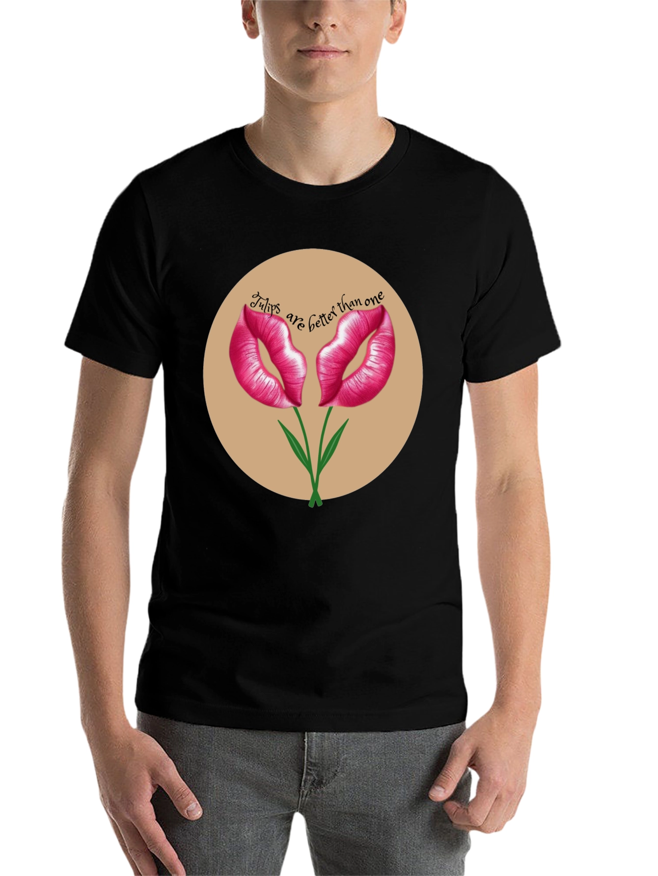 Black Tulips Are Better Than One Black T-Shirt view 7