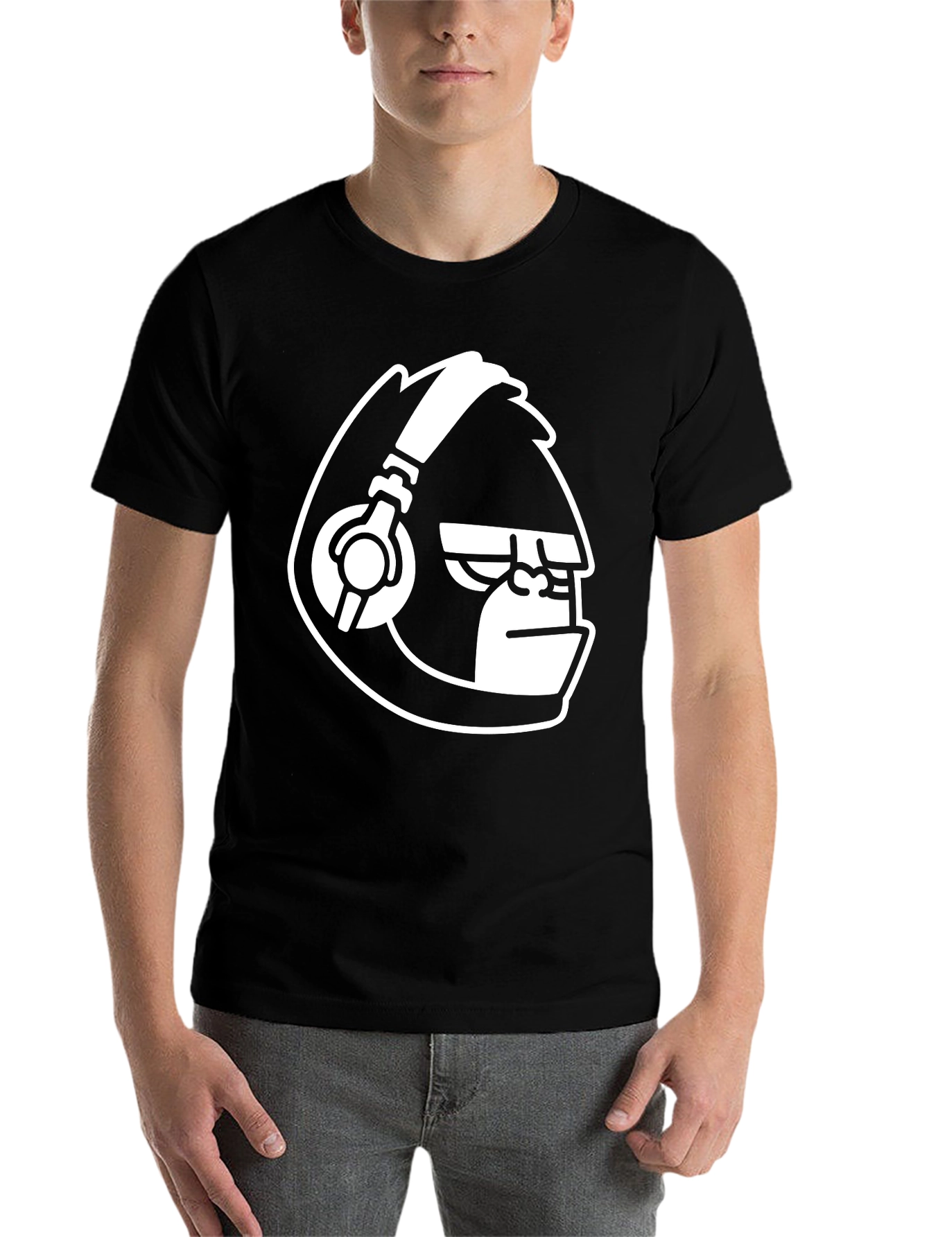 Black Cool Gorilla DJ T-Shirt - Black view 7