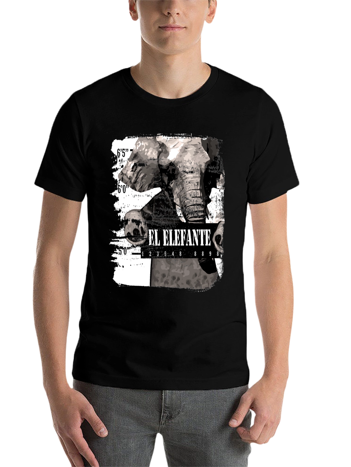 Black El Elefante Graphic Print T-Shirt view 7