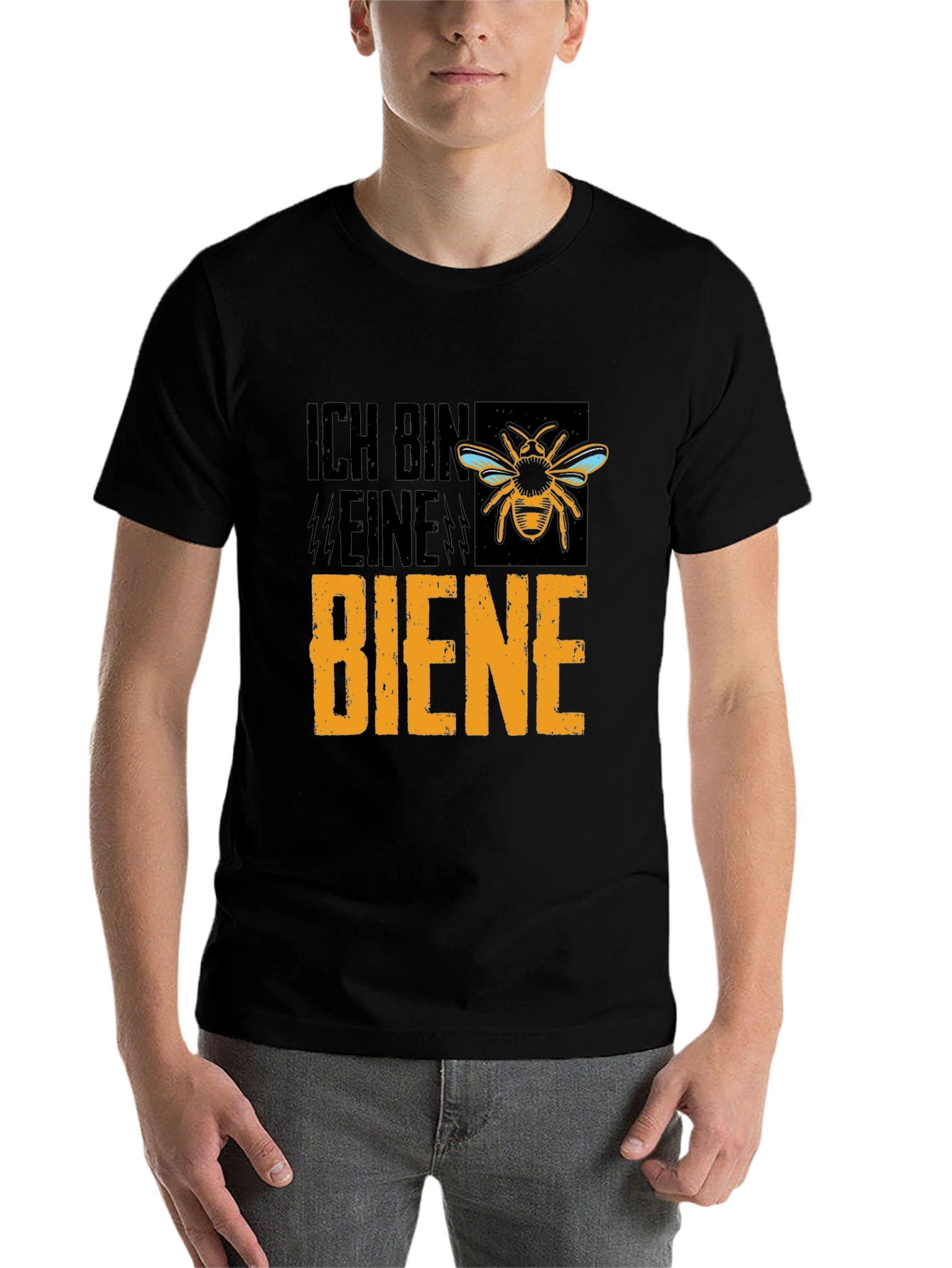 Black Ich Bin Eine Biene T-Shirt - Funny Bee Keeper Tee view 7