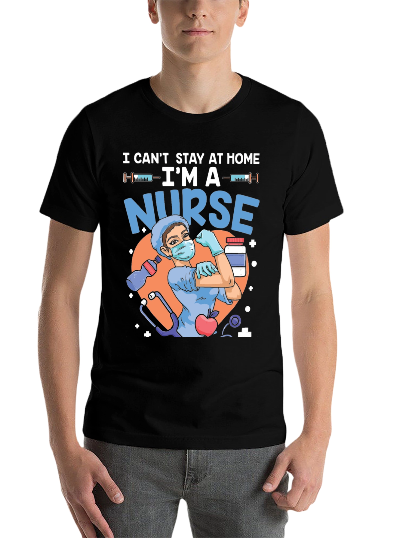 Black Nurse Graphic T-Shirt - Hero Apparel view 7
