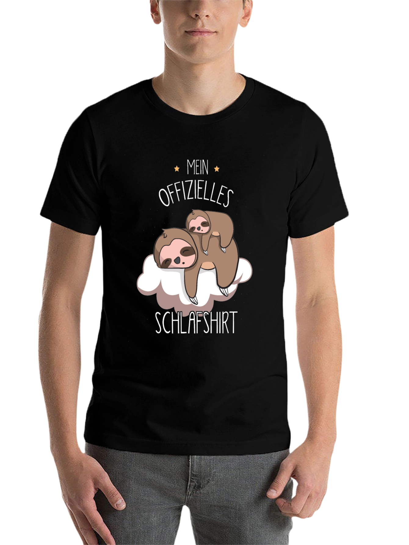 Black Funny Sloth Sleeping Shirt - Mein Offizielles Schlafshirt view 7