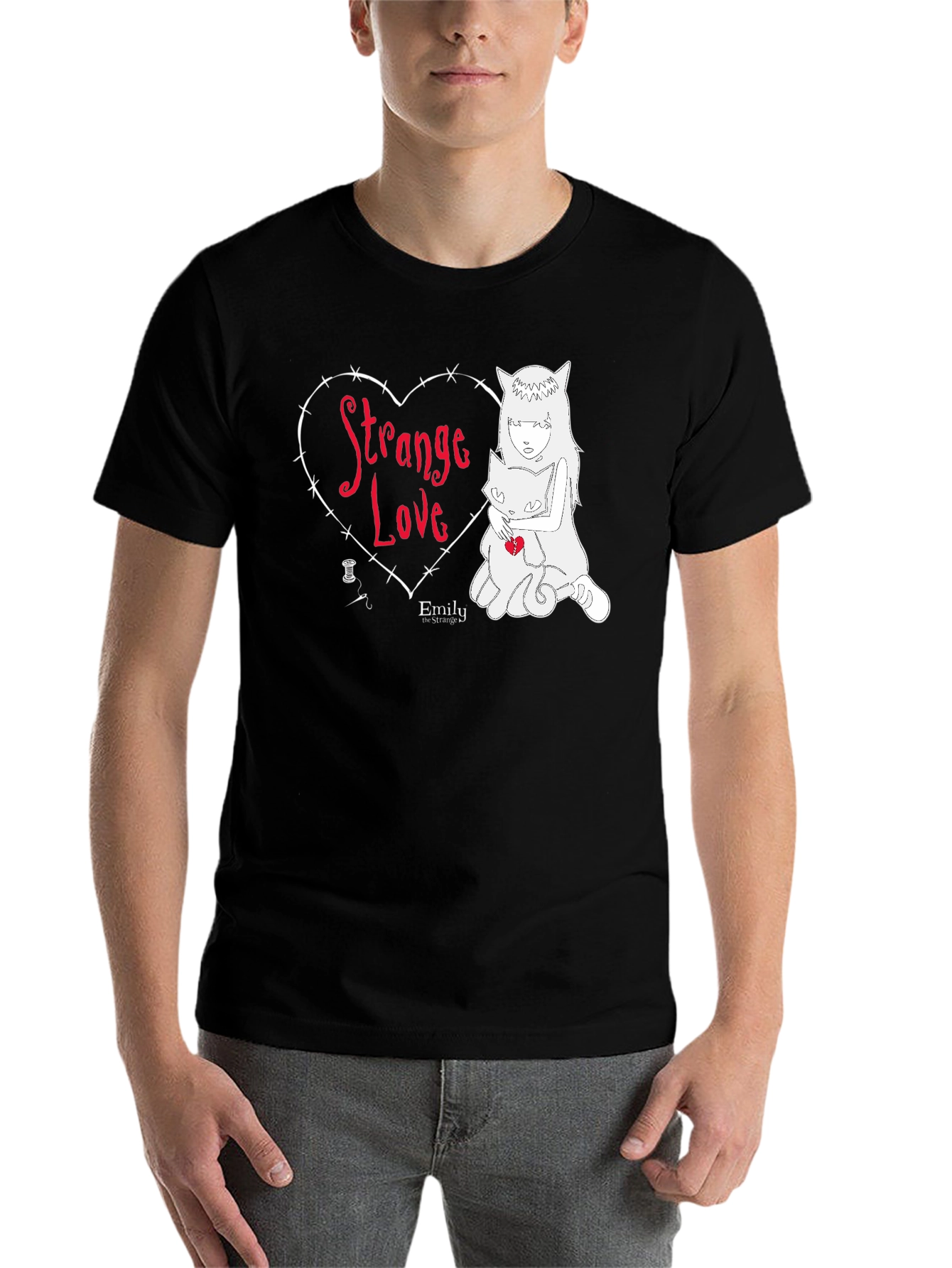 Black Strange Love Graphic Tee - Emily the Strange Style view 7
