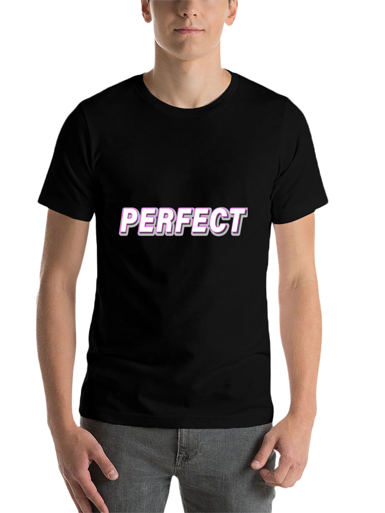 Black Perfect Graphic T-Shirt - Black view 7