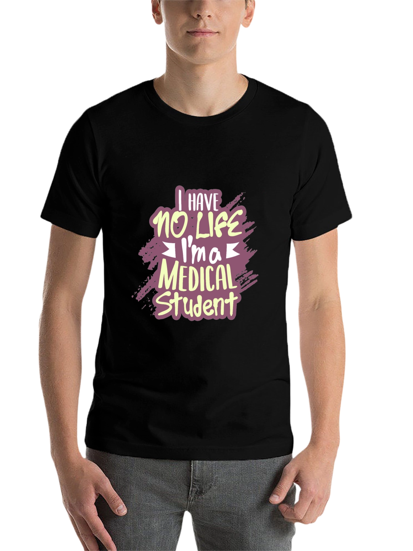Black Medical Student Humor T-Shirt view 7