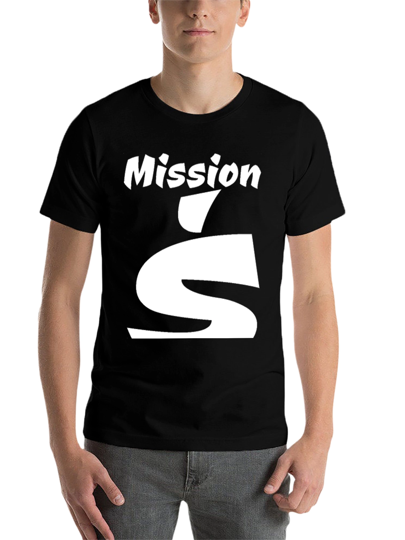 Black Mission S Black T-Shirt - Stylish Graphic Tee view 7