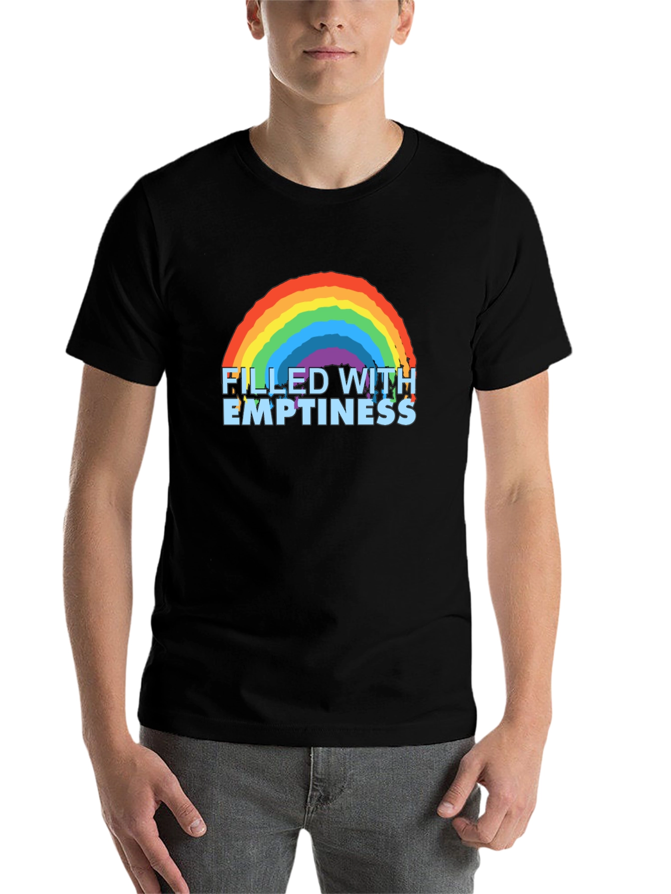 Black Filled With Emptiness Graphic Tee view 7