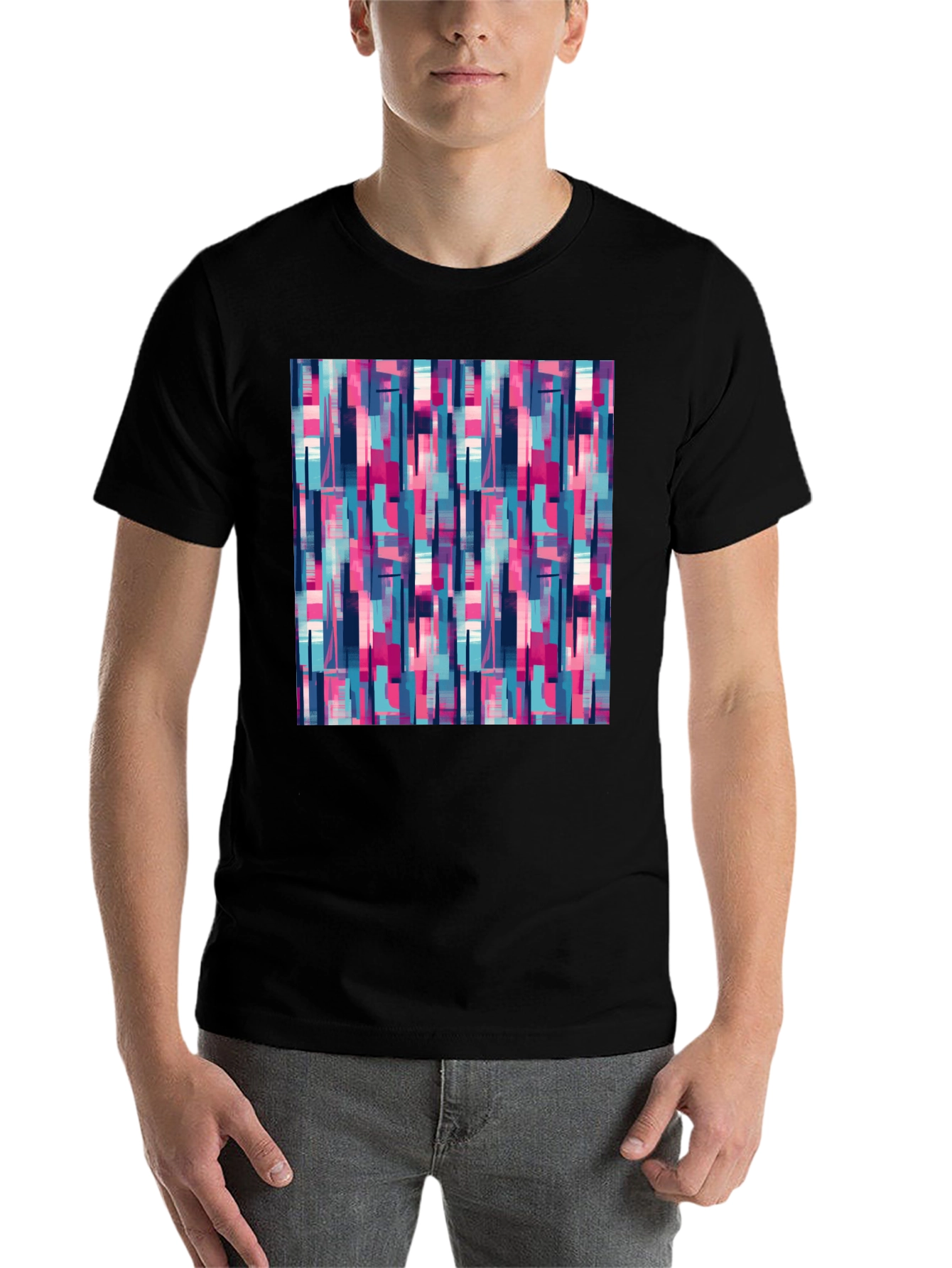 Black Abstract Pattern Tee view 7
