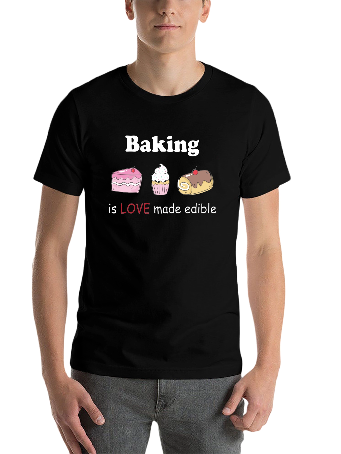 Black Baking is Love Made Edible T-Shirt view 7
