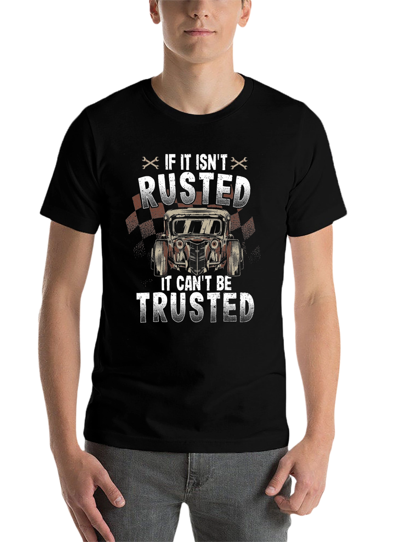Black Rusted Car T-Shirt view 7