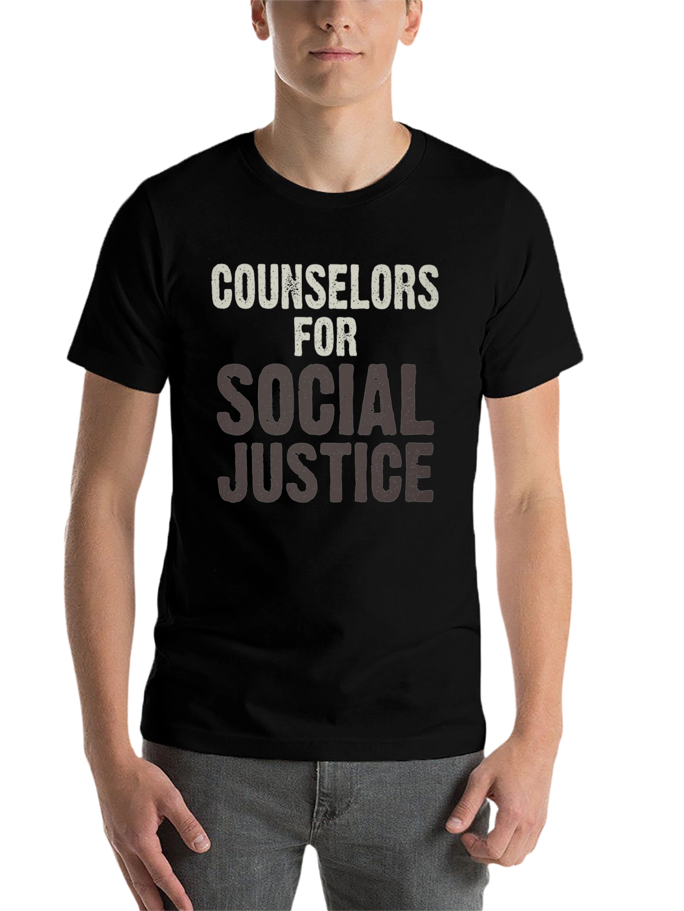 Black Counselors for Social Justice Black T-Shirt view 7