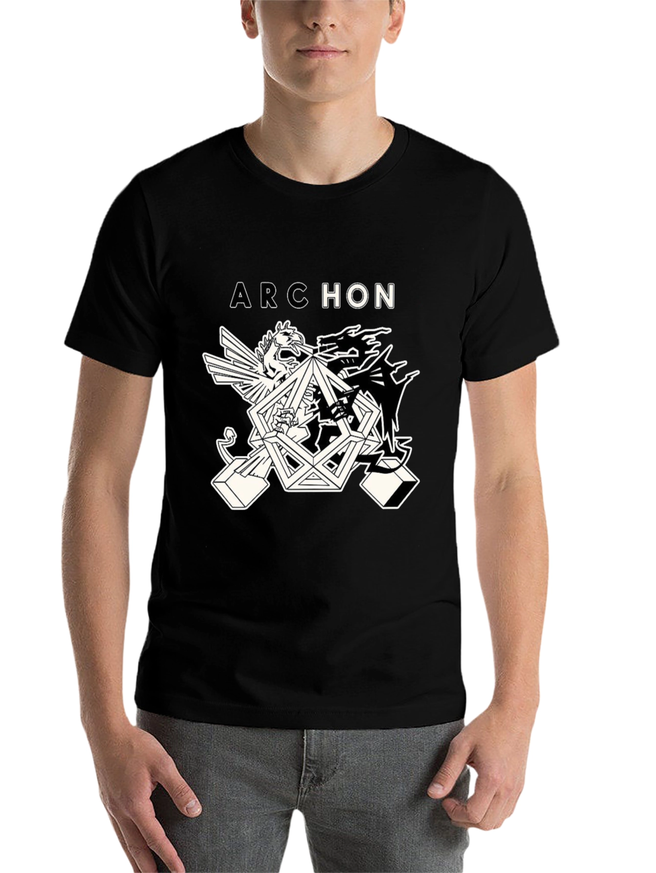 Black Archon Graphic Tee - Black Cotton Blend view 7