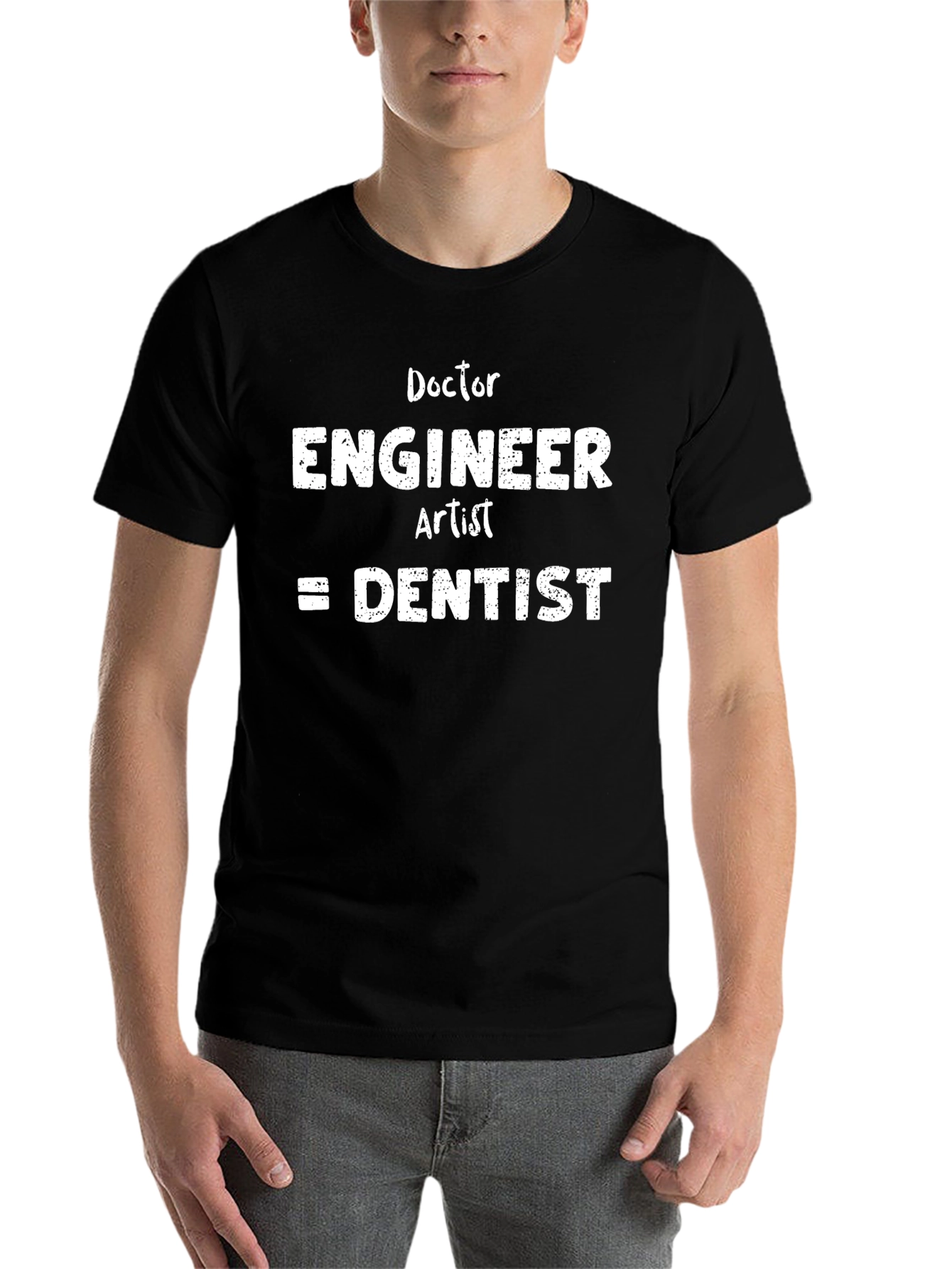 Black Doctor Engineer Artist = Dentist T-Shirt view 7