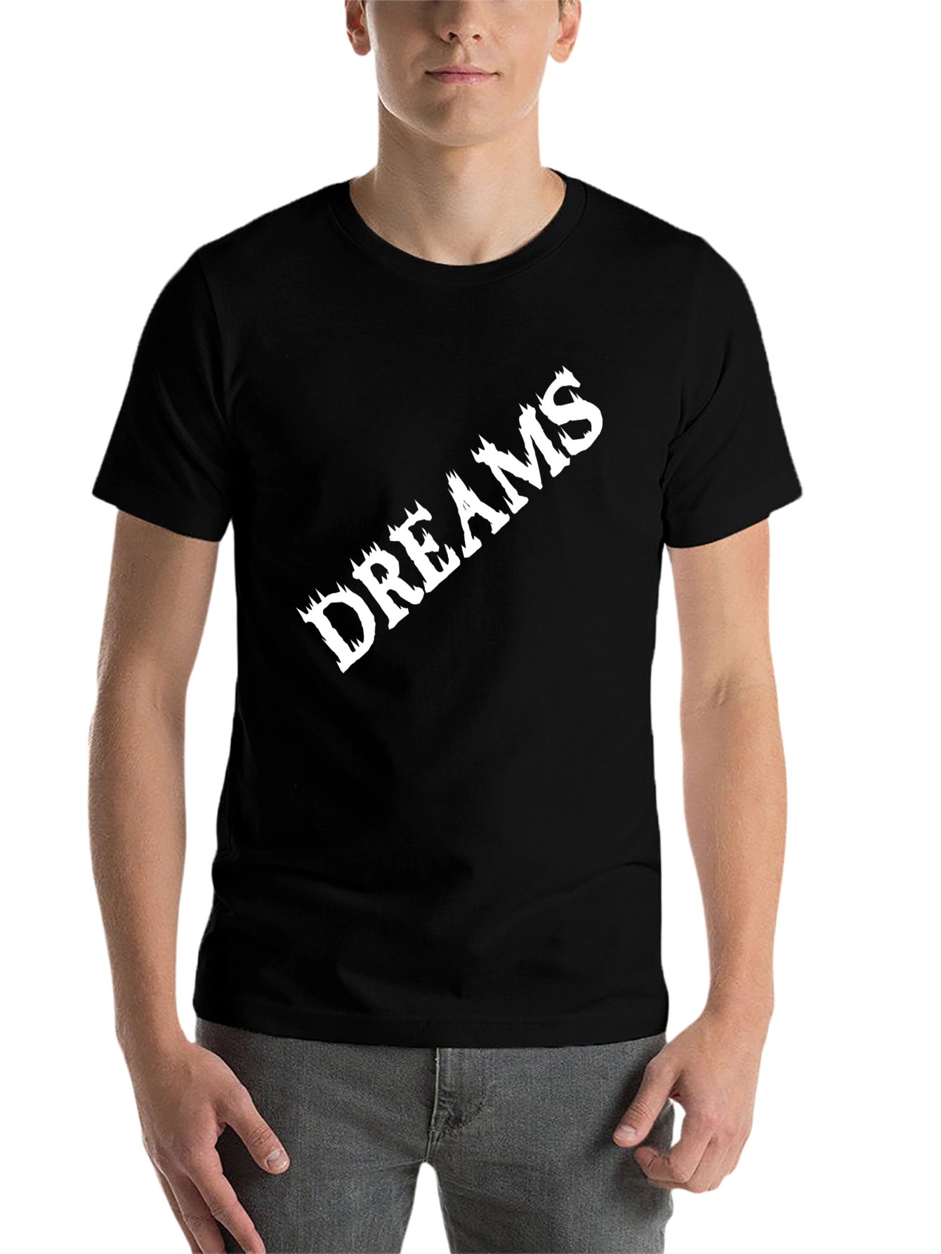 Black Dreams Graphic Tee - Black Short Sleeve Casual Shirt view 7