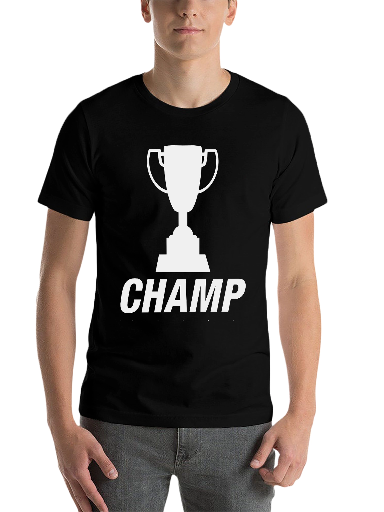 Black Champ Trophy Graphic T-Shirt - Black view 7