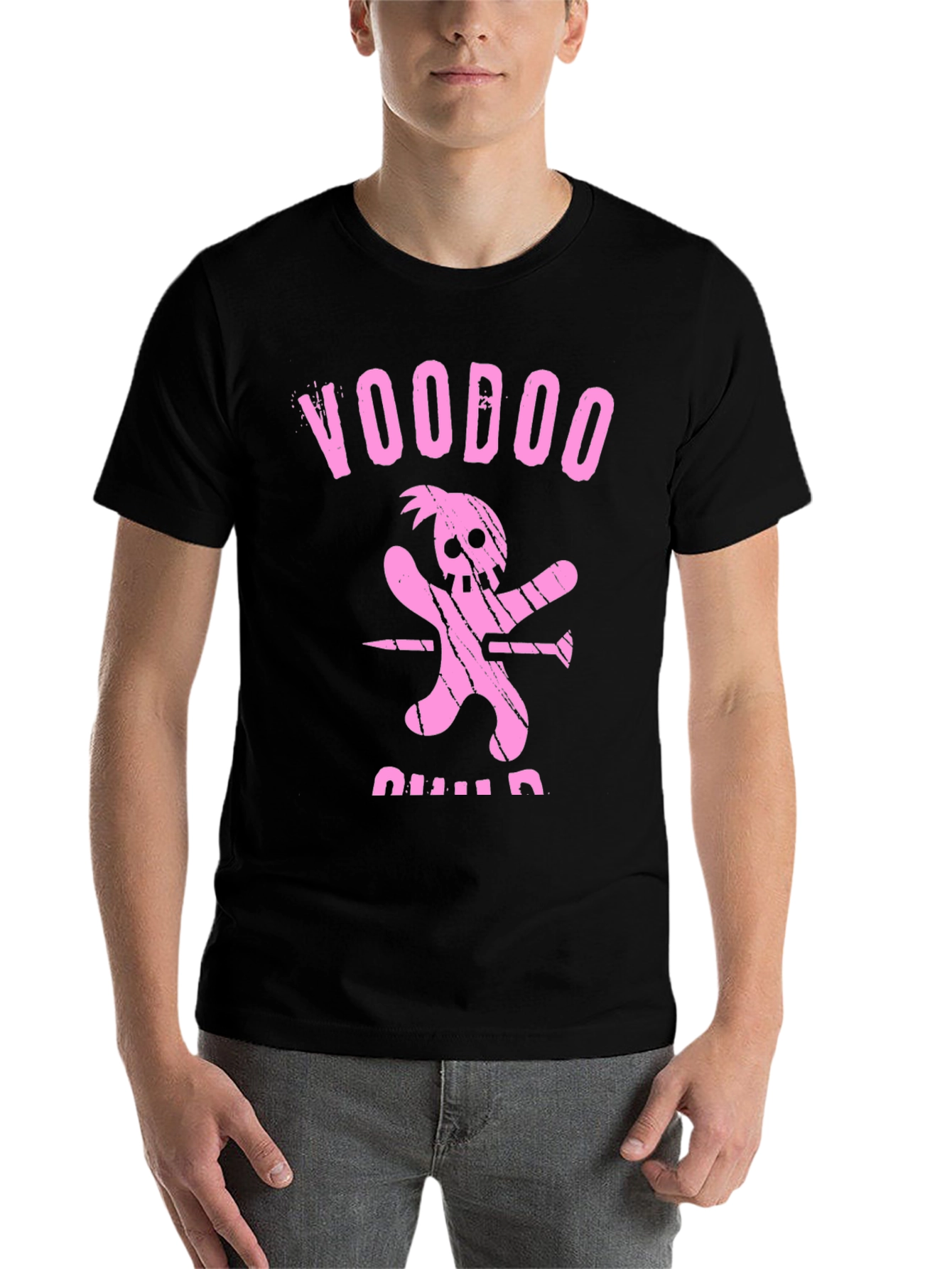 Black Voodoo Child Graphic T-Shirt view 7