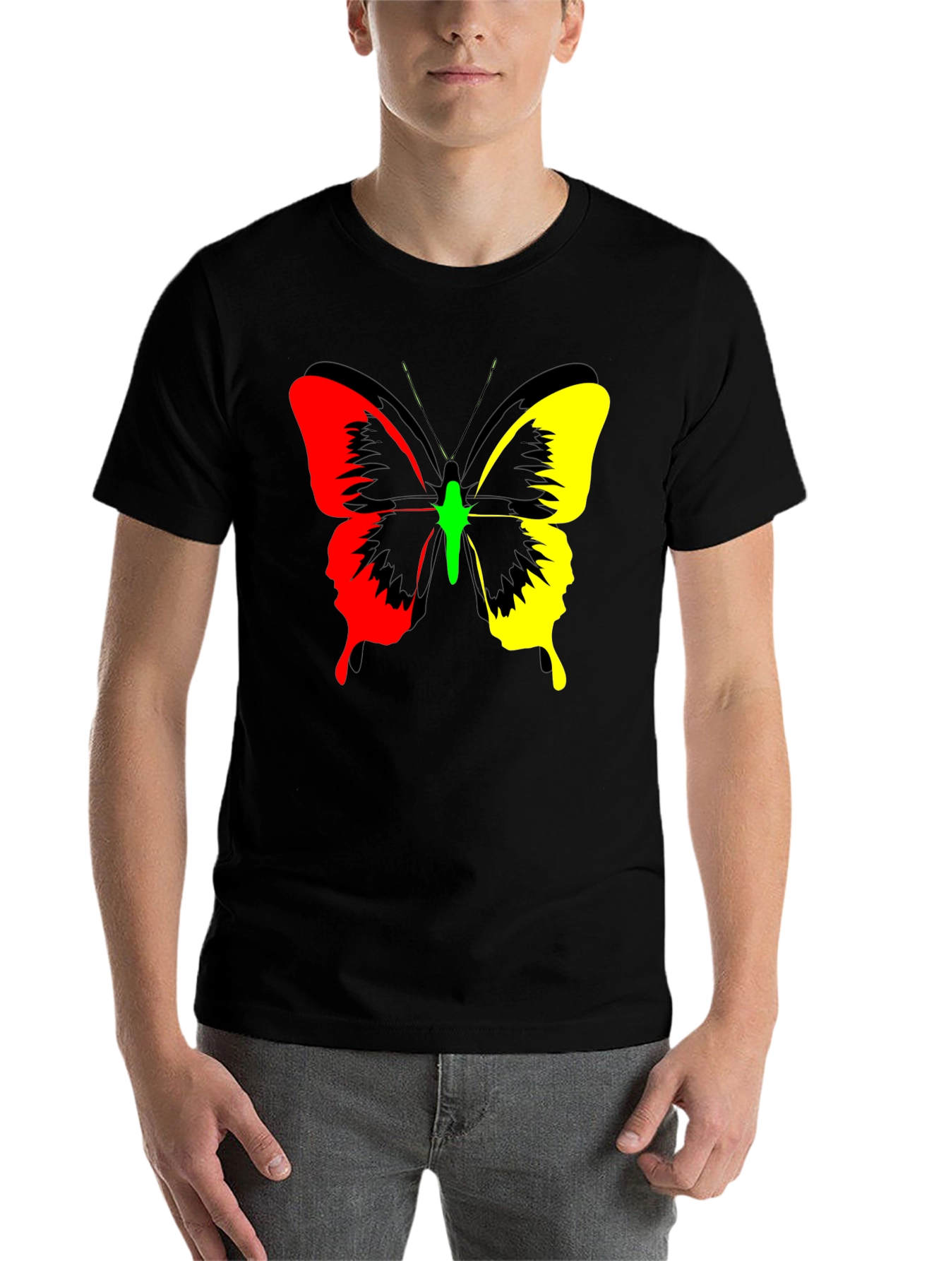 Black Butterfly Graphic Print Tee - Bold Fashion view 7