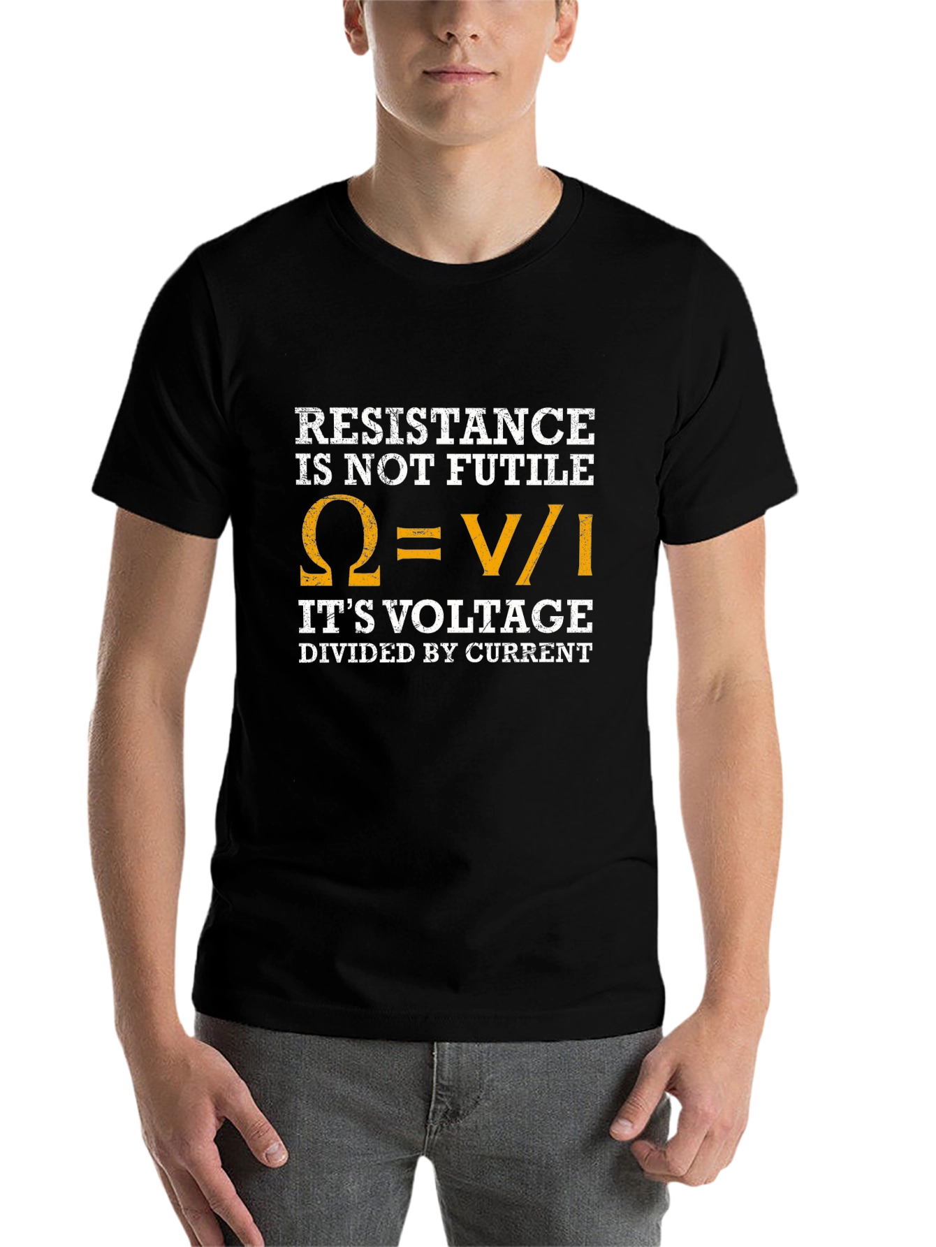 Black Resistance Is Not Futile Funny Science T-Shirt view 7