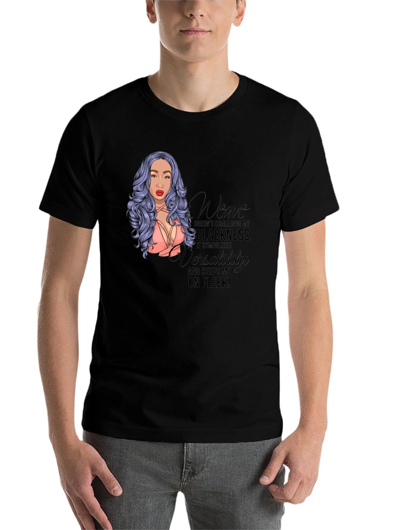 Black Weave On Fleek Graphic Tee view 7