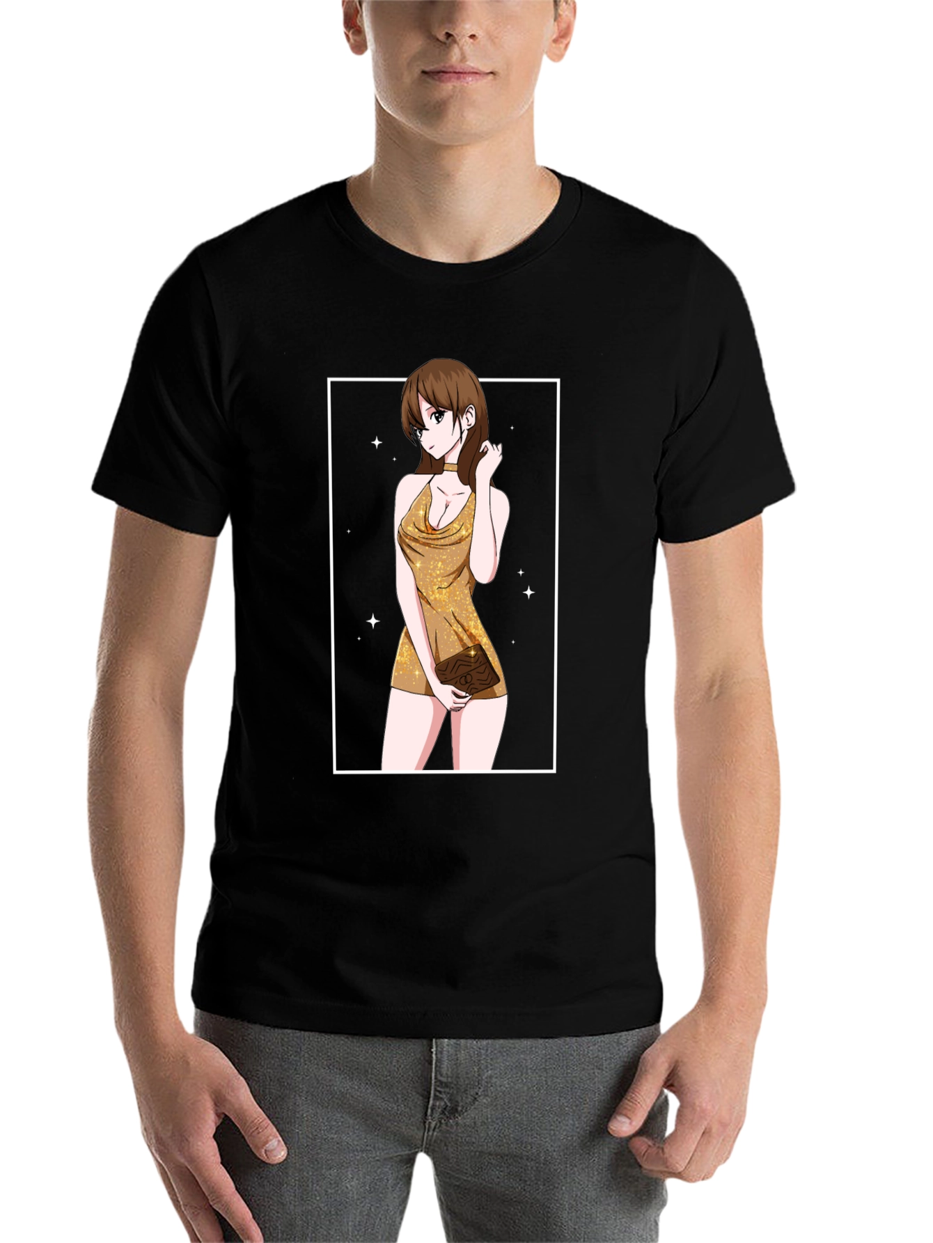 Black Anime Girl T-Shirt - Trendy Graphic Tee view 7