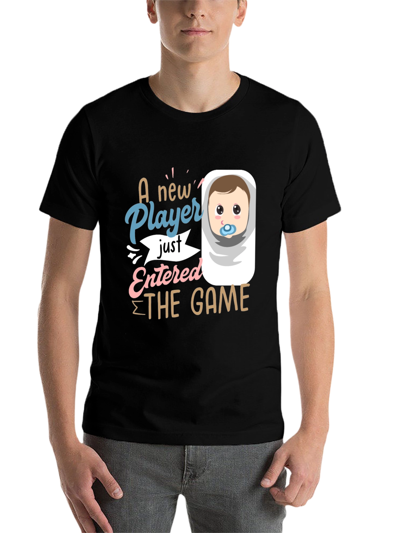 Black New Player Baby Graphic Tee view 7