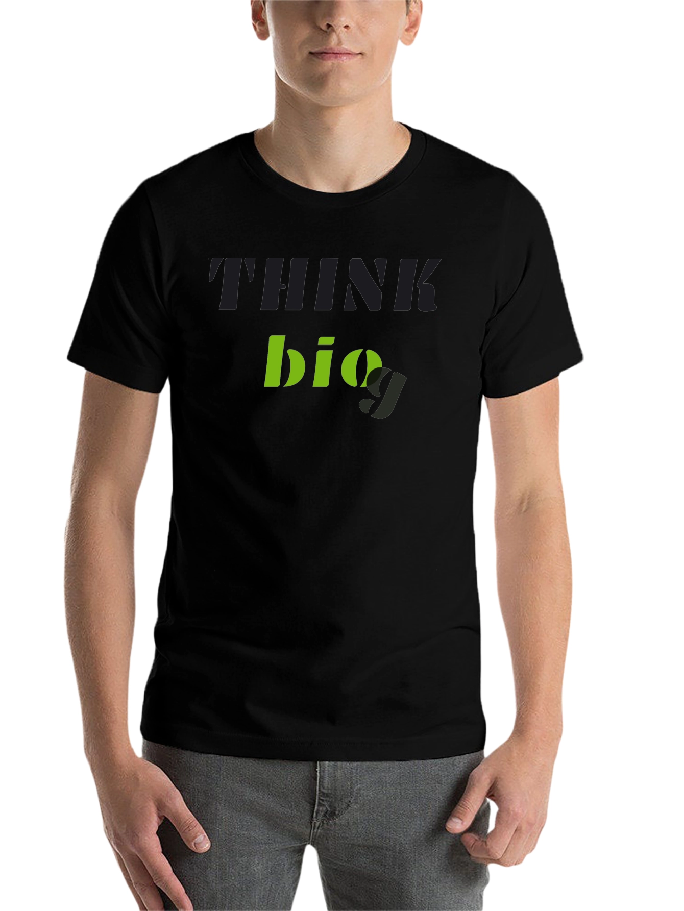 Black Think Big Graphic Tee - Stylish Unisex T-Shirt view 7
