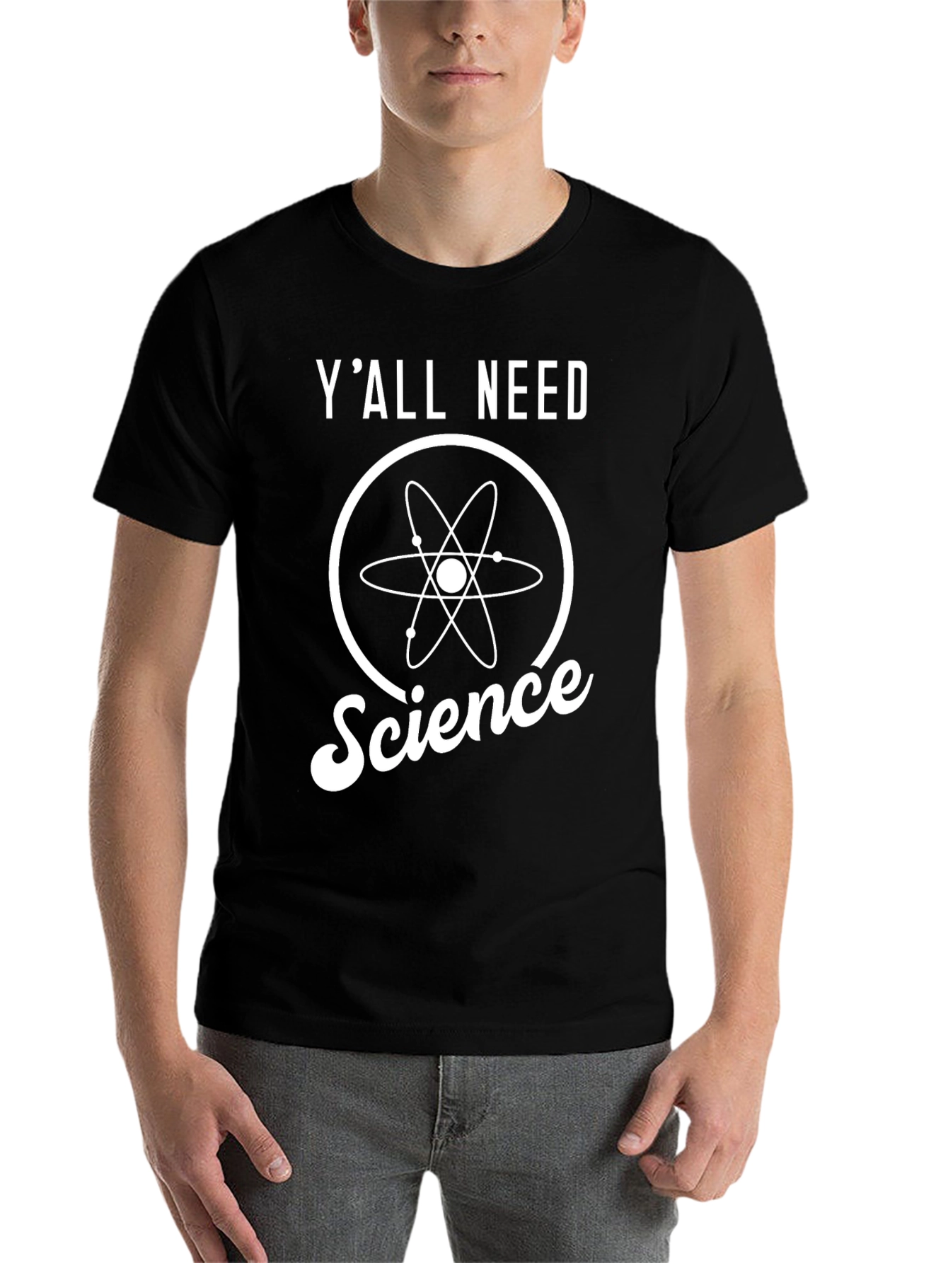 Black Y'all Need Science T-Shirt - Funny Geek Tee view 7