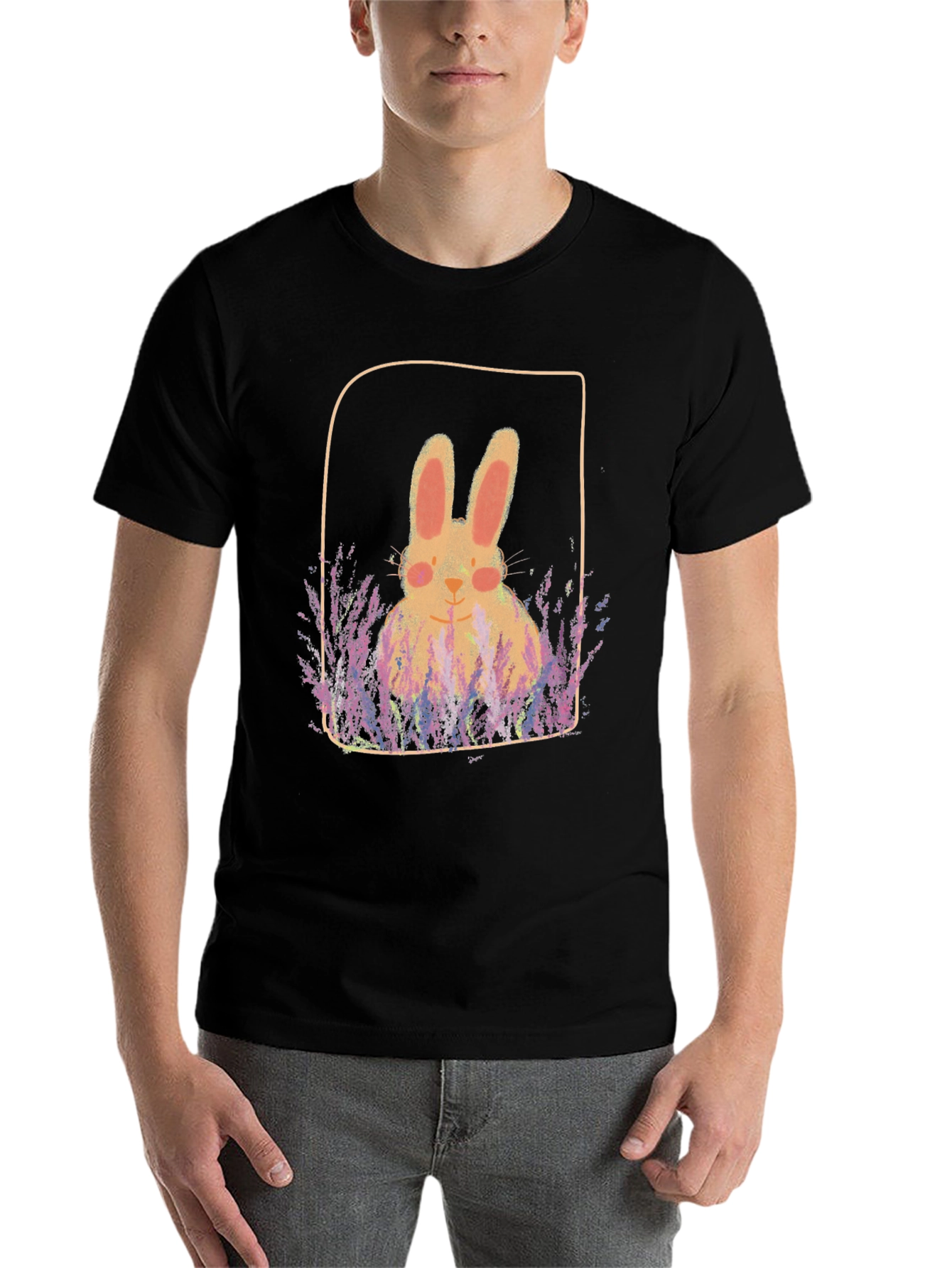 Bunny in Lavender Field Graphic Tee - 7