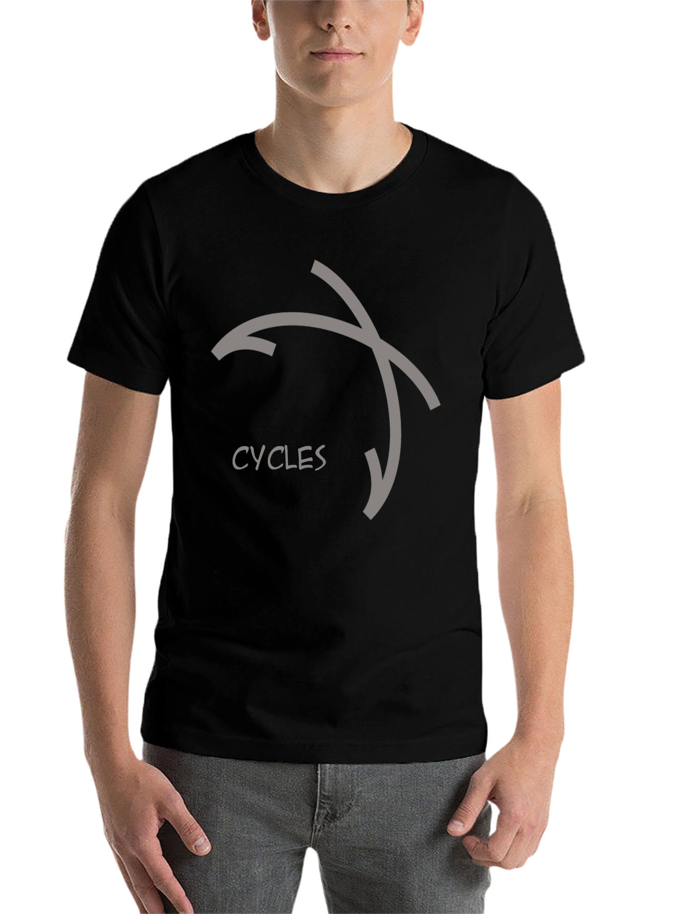 Black Cycles Graphic Tee - Modern Design, Soft Cotton view 7