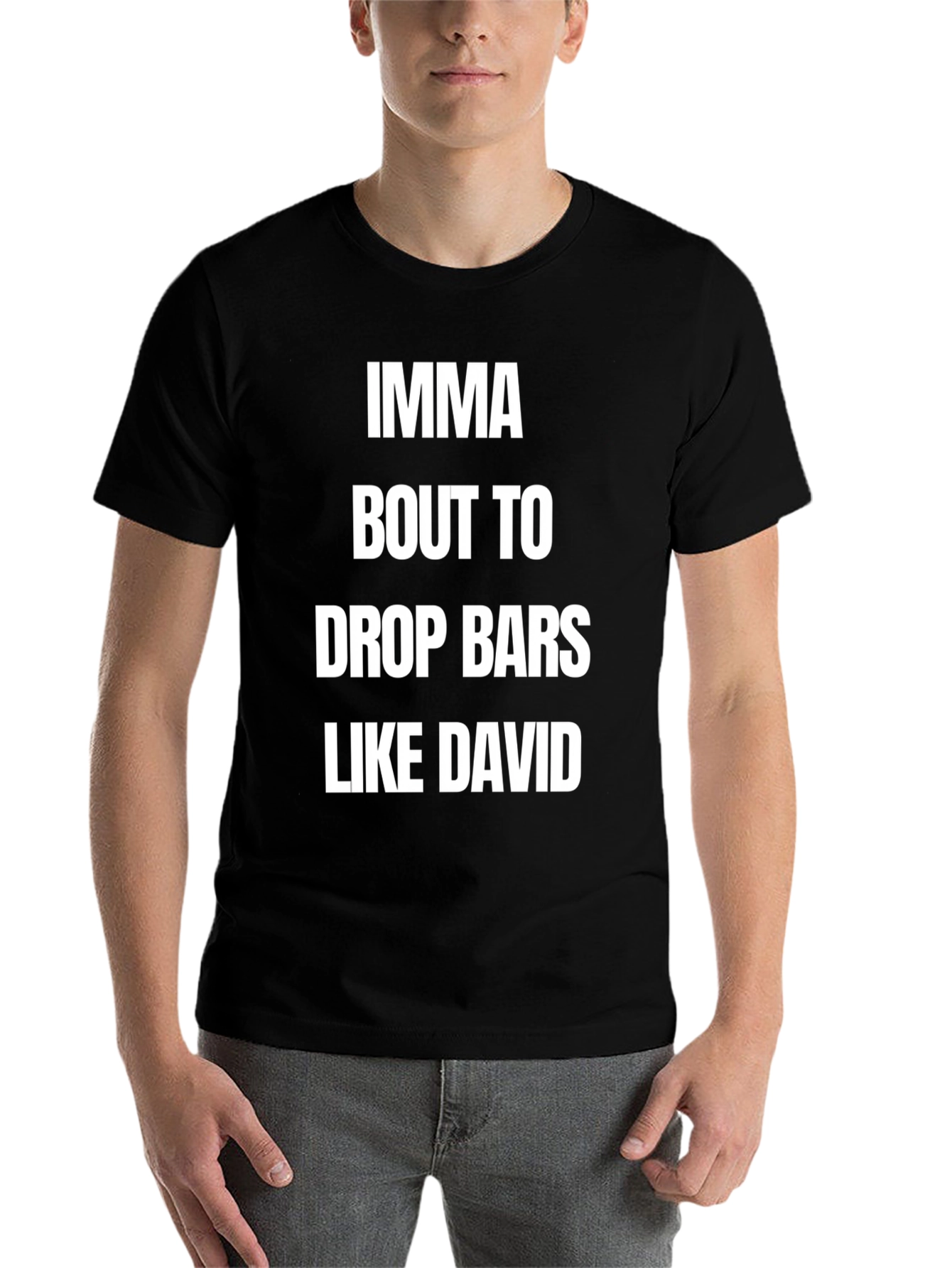 Black Imma Bout to Drop Bars Like David T-Shirt view 7