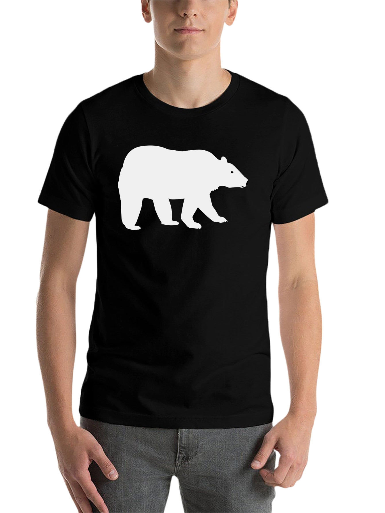 Black Black Bear Graphic Tee - Animal Lover T-Shirt view 7