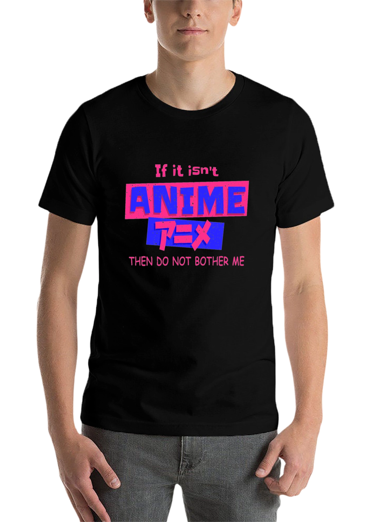 Black Anime Lover's Graphic T-Shirt - "Do Not Bother Me" view 7