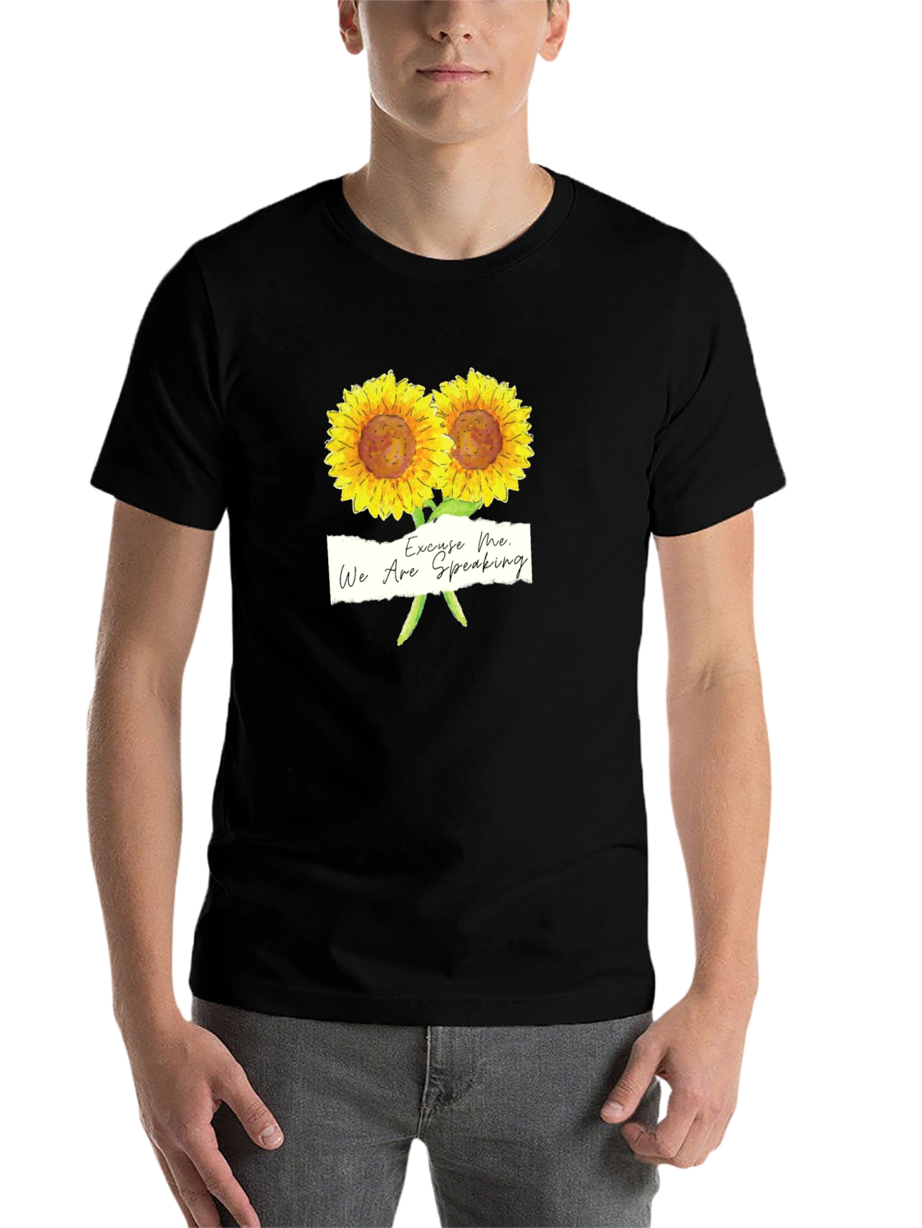 Black Excuse Me, Sunflower Graphic Tee view 7