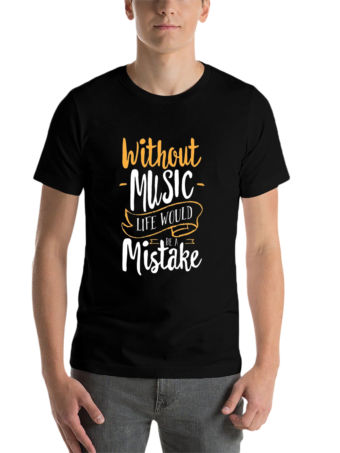 Black Music Lover T-Shirt: Life Without Music is a Mistake view 7