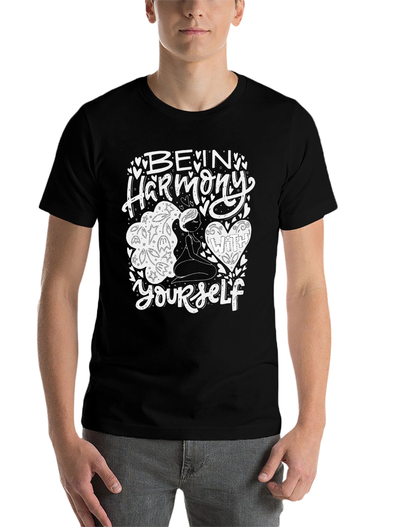 Black Harmony T-Shirt: Be In Harmony With Yourself view 7