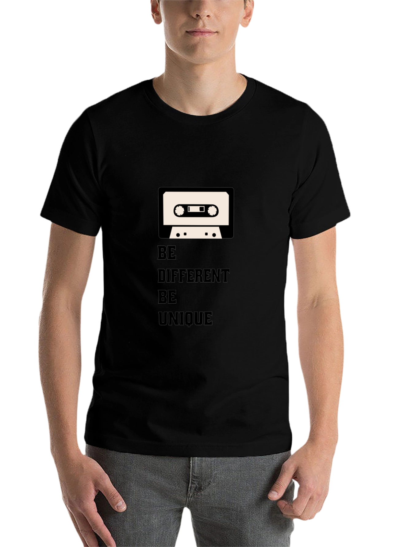Black Be Different Graphic T-Shirt view 7