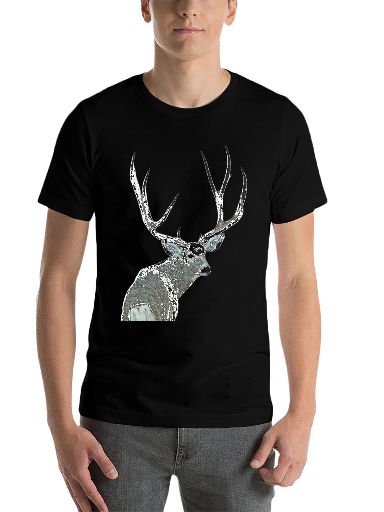 Black Deer Graphic Tee - Black Short Sleeve view 7