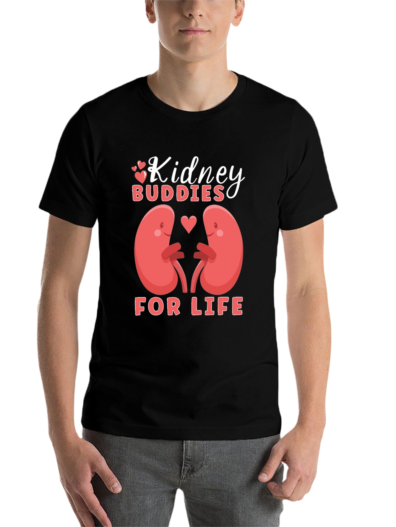 Black Kidney Buddies T-Shirt: For Life view 7