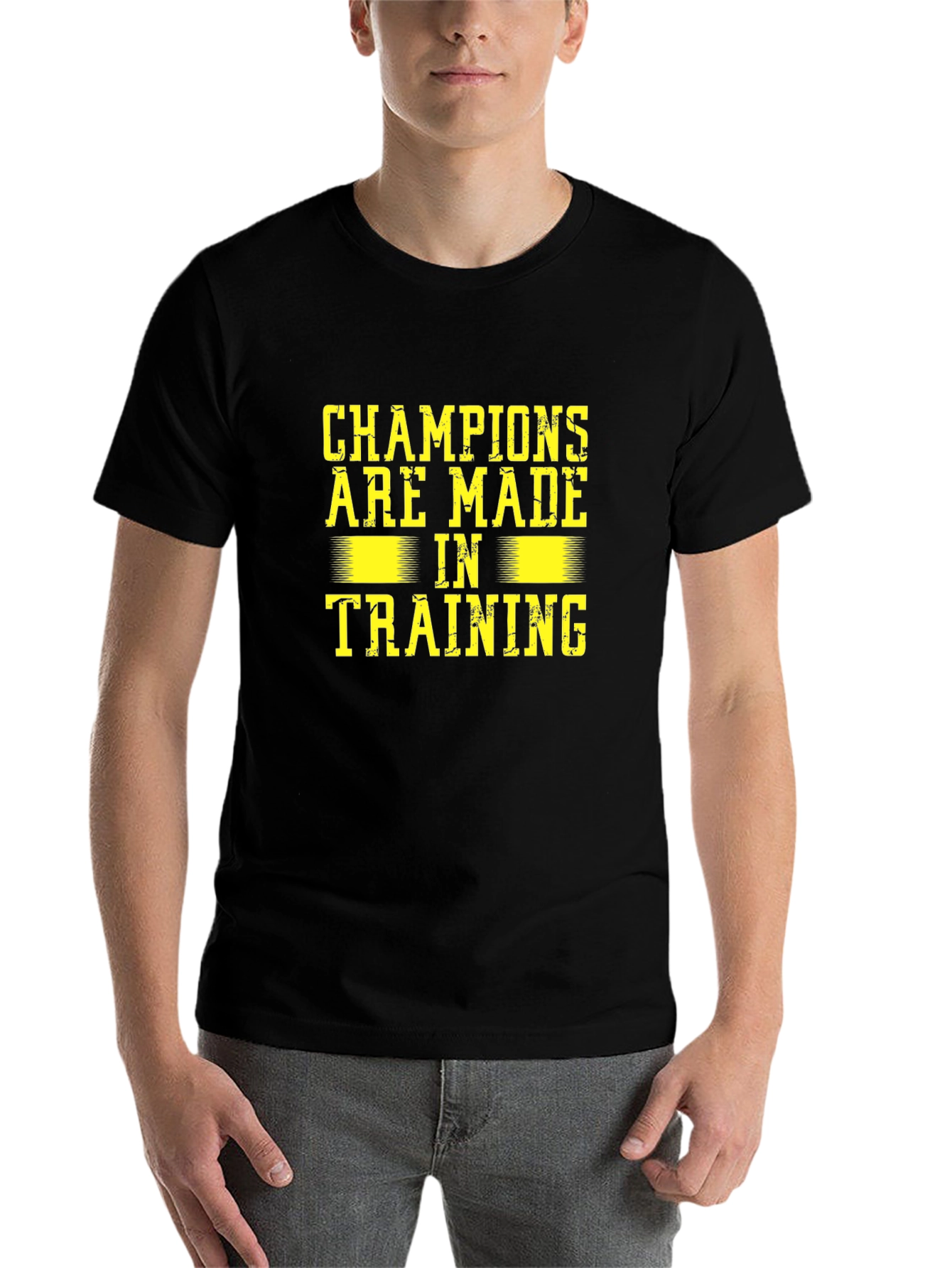 Black Champions Training Graphic Tee - Black view 7