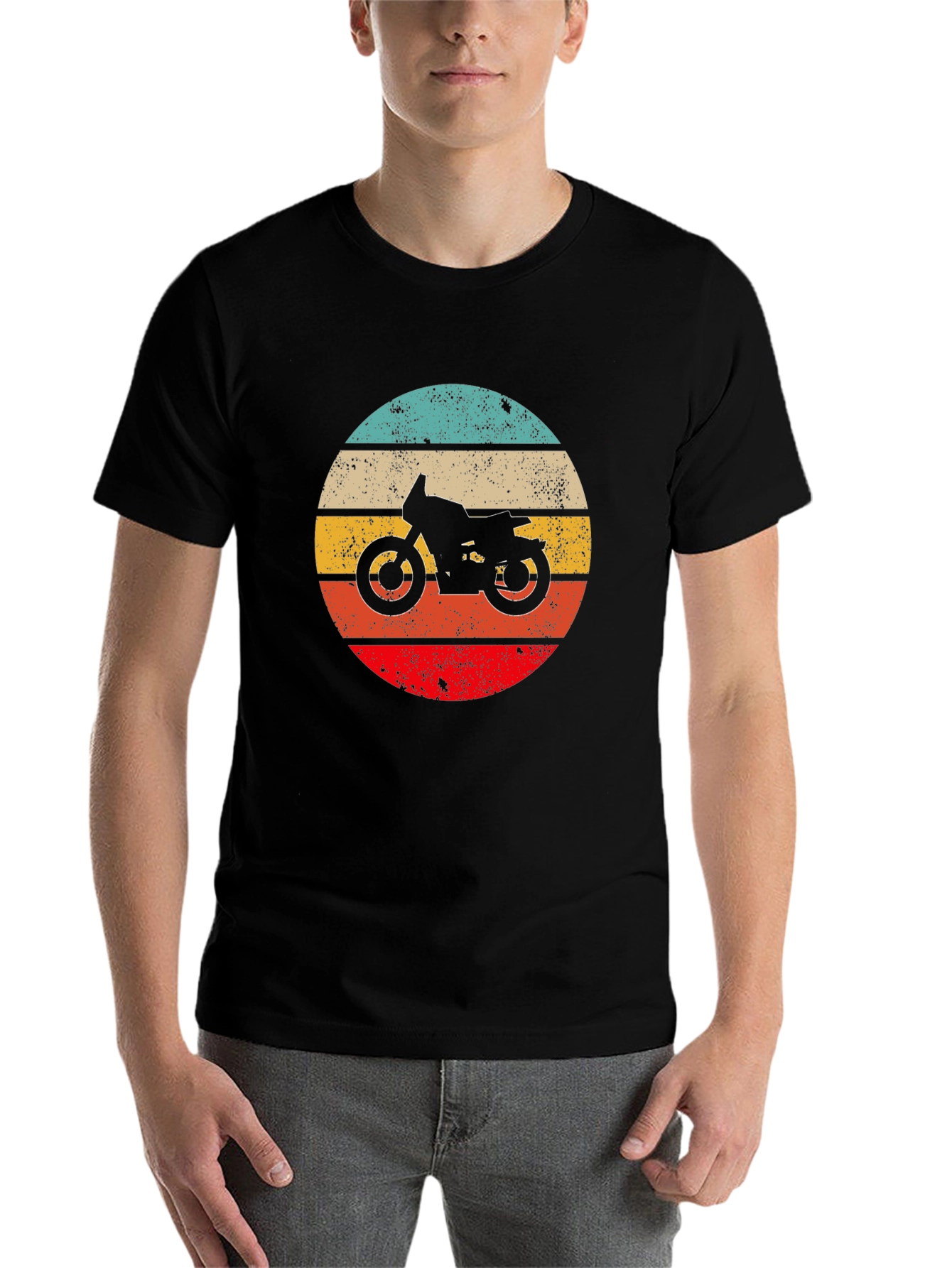 Black Retro Motorcycle T-Shirt - Vintage Style Ride Tee view 7