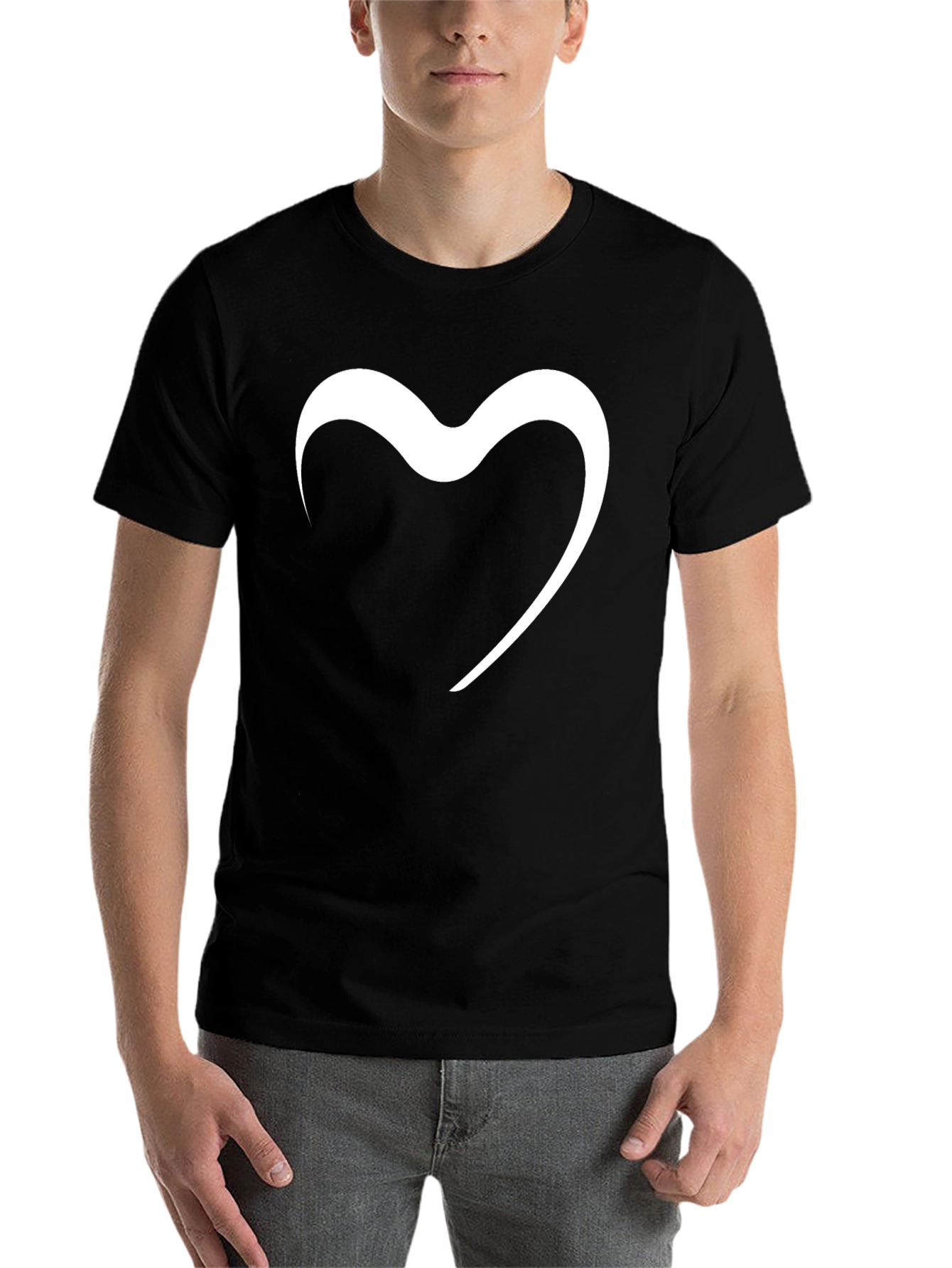 Black Heart Graphic Black T-Shirt view 7