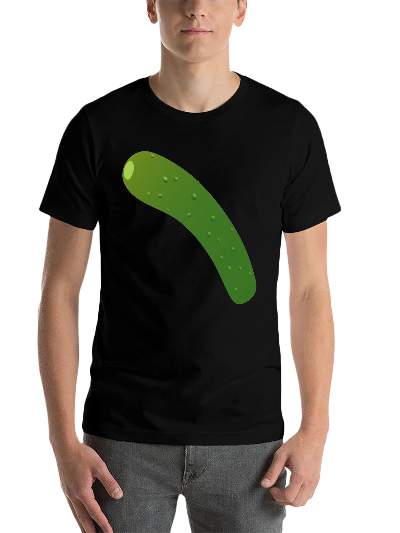 Black Pickle Graphic Tee - Black Cotton T-Shirt view 7