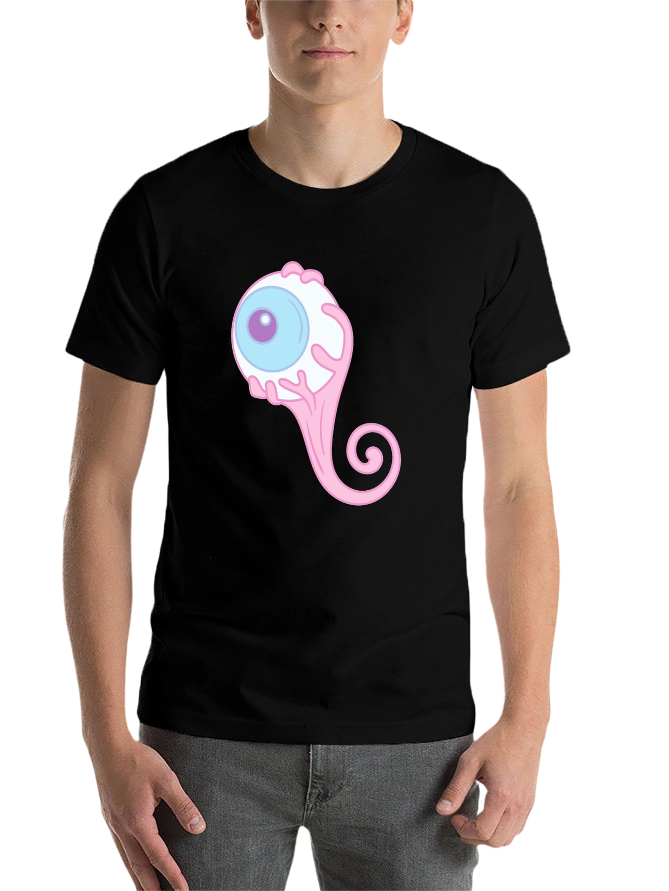 Black Eyeball Graphic Tee - Quirky & Unique Design view 7