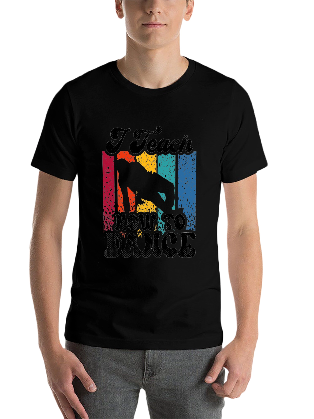 Black I Teach How To Dance Retro T-Shirt view 7