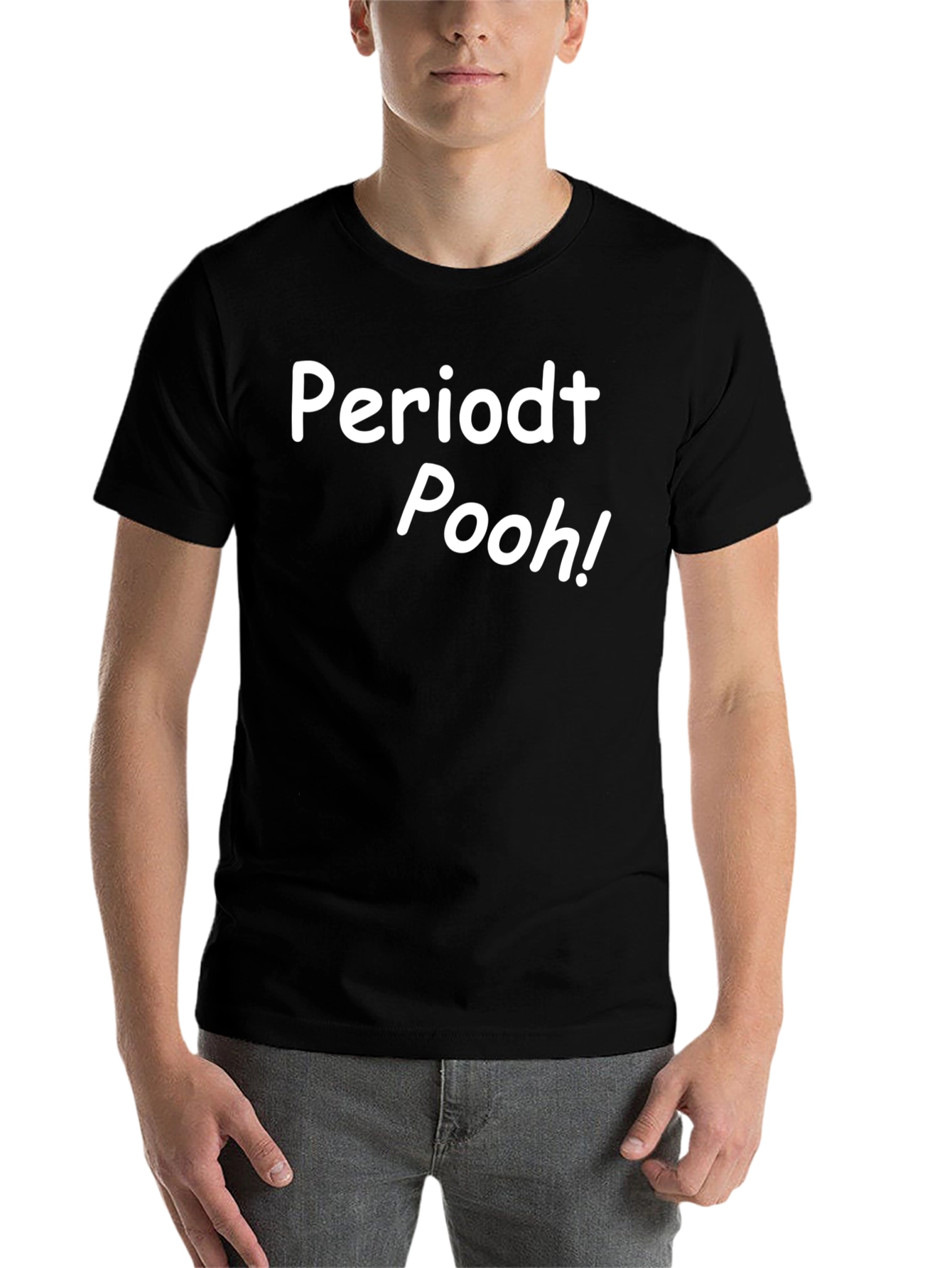 Black Periodt Pooh! Funny Slogan Graphic T-Shirt view 7
