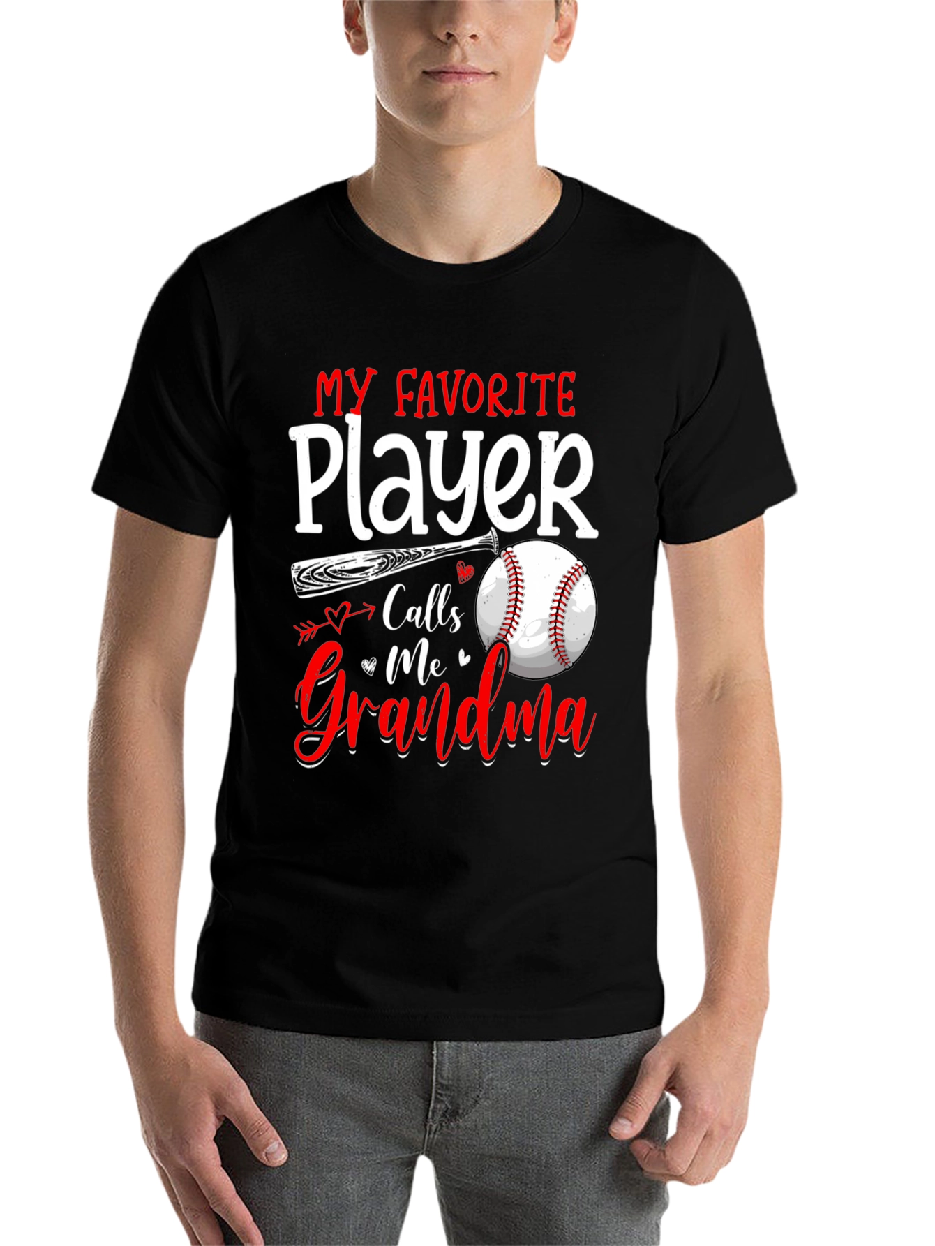 Black Grandma's Favorite Baseball Player T-Shirt view 7