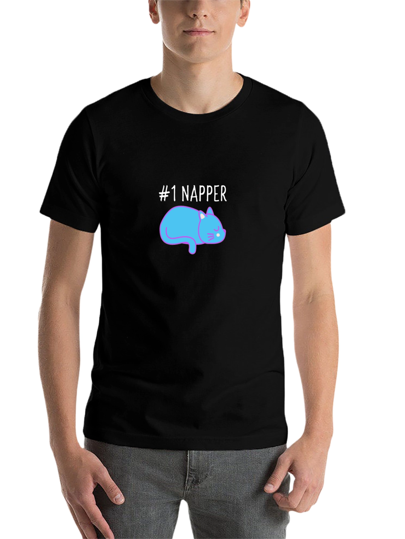 #1 Napper Cat Graphic Tee - Comfortable Cotton Blend - 7